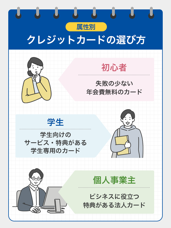 属性別のクレジットカードの選び方